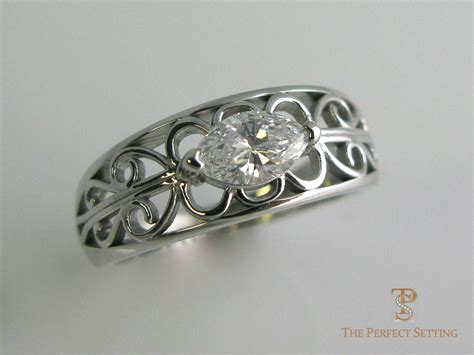 Gold Scroll Wedding Ring | The Perfect Setting, Inc