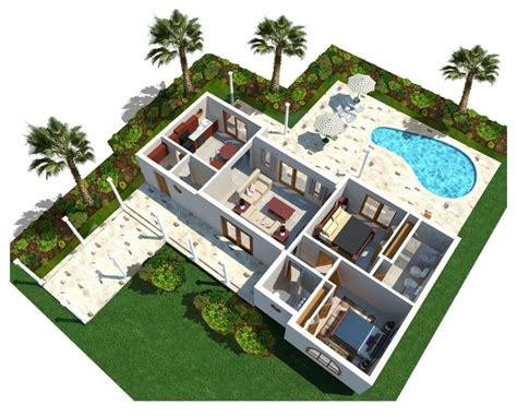 Modern House Floor Plans With Swimming Pool - House Decor Concept Ideas