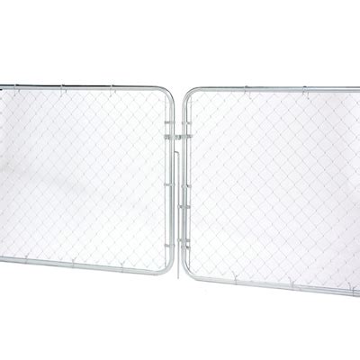 Silver Galvanized steel Chain Link Fence Gates at Lowes.com