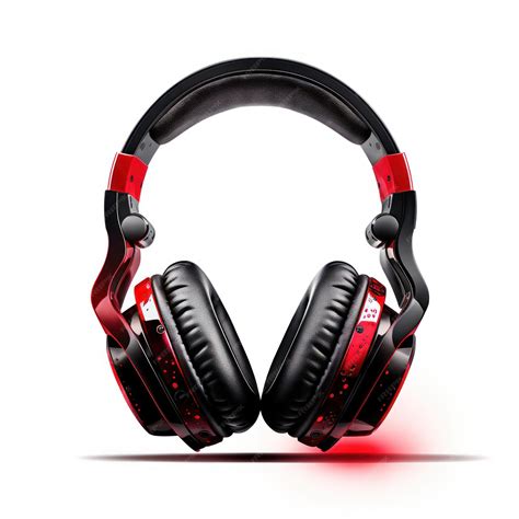 Premium AI Image | Red gaming headset on white background