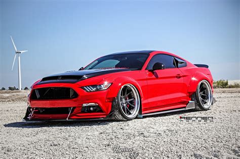 Proper Tuning Detected: Red Ford Mustang with Custom Body Kit Mustang Cars, Ford Mustang Gt ...