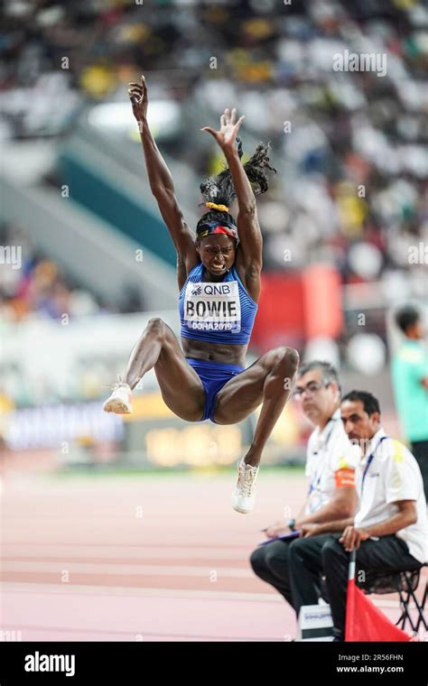 Tori Bowie in the long jump at the Doha 2019 World Athletics Championships Stock Photo - Alamy