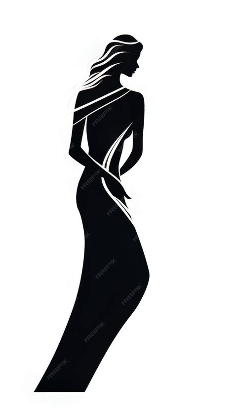 Premium Photo | Abstract woman silhouette drawing art