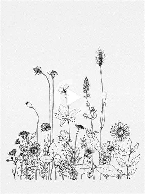 Wildflowers Framed Art Print by WildBloom Art – Vector Black – MEDIUM (Gallery)-20×26 in 2020 ...