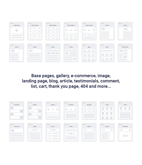 Website sitemap template elements for PowerPoint, Google Slides and Keynote - HiSlide.io