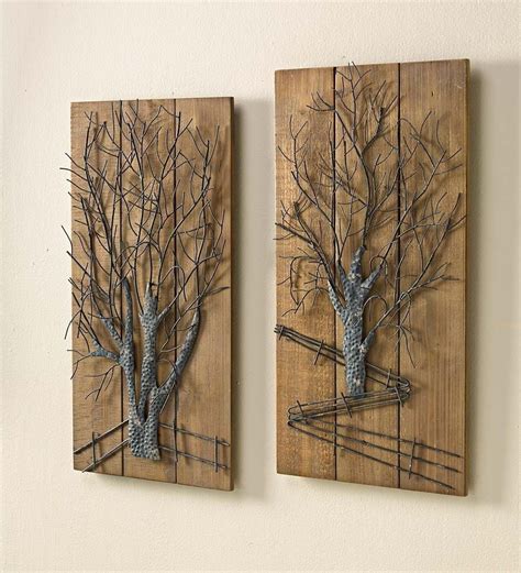 2024 Popular Metal Pine Tree Wall Art