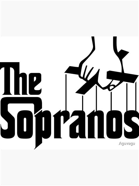 "The Sopranos Logo (The Godfather mashup) (Black)" Poster for Sale by ...