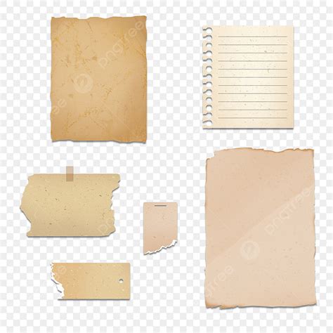 Papel Kraft Arrugado Retro Scrapbook Papel Rasgado PNG ,dibujos Retro ...