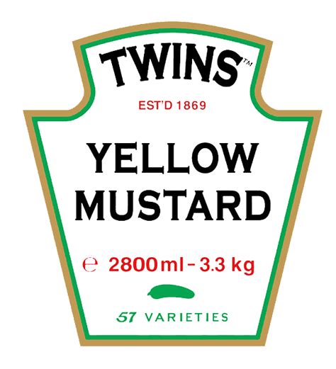 Heinz Yellow Mustard Label