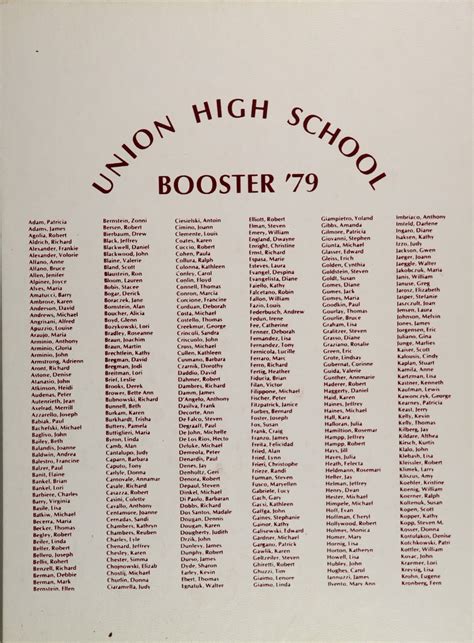 1979 yearbook from Union High School from Union, New Jersey for sale