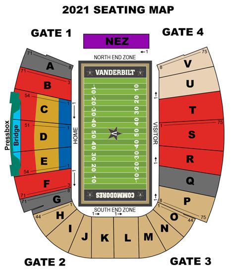 Vanderbilt Stadium Seating Chart - Stadium Seating Chart