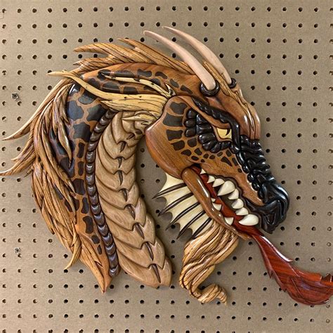 Free Scroll Saw Pattern: A Portrait of a Dragon | Fox Chapel Publishing | Intarsia woodworking ...