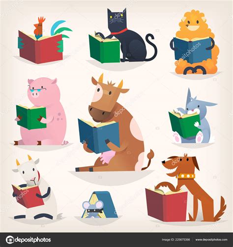 Animals reading books with stories and translating other languages. Trying to understand others ...