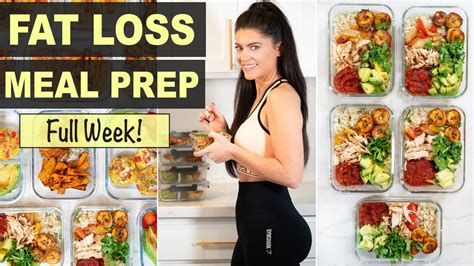 NEW! SUPER EASY 1 WEEK MEAL PREP FOR WEIGHT LOSS | Healthy Recipes for ...