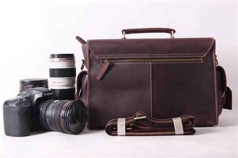 Vintage Genuine Leather DSLR Camera Bag SLR Camera Bag Leather Camera Bag 6919 | MoshiLeatherBag ...