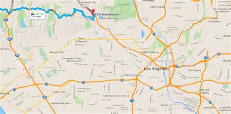 Mulholland Drive Los Angeles Map - United States Map