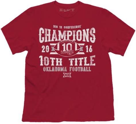 Oklahoma Sooners 2016 Big 12 Football Conference Champions 10th Title T ...