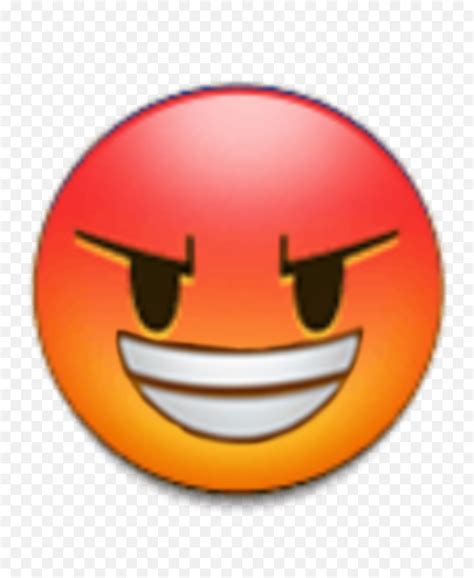 Angry Evil Smile Laugh Emoji Sticker - Happy,Evil Grin Emoji - Free ...