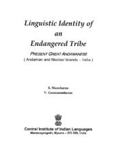 Linguistic Identity Of An Endangered Tribe Present Great Andamanese ...