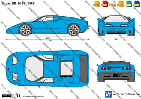 Templates - Cars - Bugatti - Bugatti EB110 SS