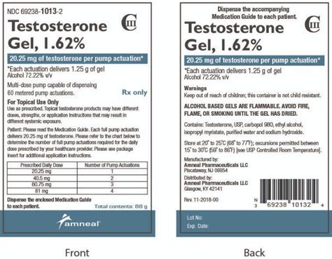 Testosterone Gel - FDA prescribing information, side effects and uses