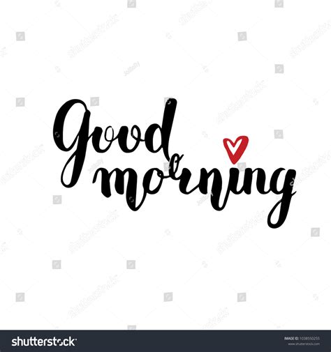 Vector Lettering Good Morning Black Text Stock Vector (Royalty Free ...