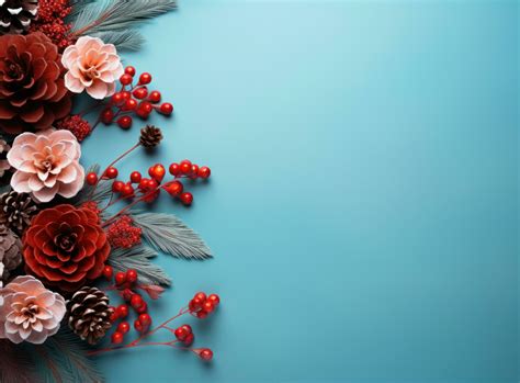 Autumn leaves and white pine cones on turquoise background 27684174 Stock Photo at Vecteezy