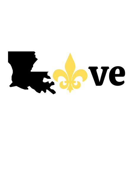 Love Louisiana New Orleans Saints Fleur De Lis Digital Download SVG PNG ...