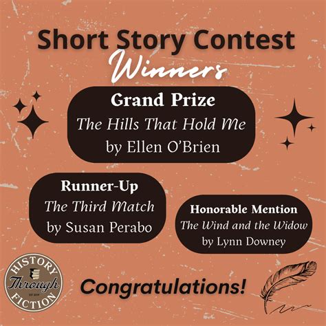 Short Story Contest Winners — History Through Fiction