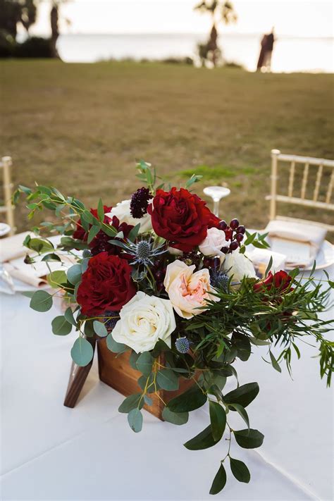 Navy And Burgundy Flower Arrangements / Farmhouse floral arrangement ...