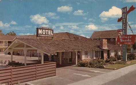 Silver Sands Motel "With the Heated Pool" Santa Cruz, CA Postcard