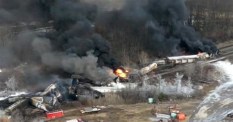 Video shows sparks and flames well before Ohio train derailment - CBS ...