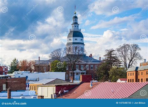 View of the Maryland State House, in Annapolis, Maryland Stock Image ...