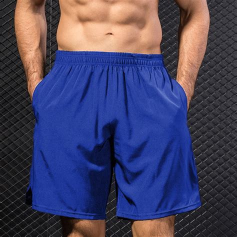 Anself - Men Sport Shorts Fitness Running Sport Wear Elastic Waist Hot Workout Shorts Gym ...