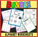 Alphabet Tracing Worksheets - Alphabet Coloring Page - Beginning Sounds