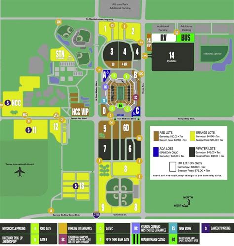 Raymond James Stadium Parking Lots Map - Tim Maridel