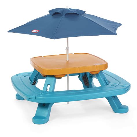 Little Tikes Backyard Picnic Table with Umbrella and Seating for Up to 8 Kids - Walmart.com