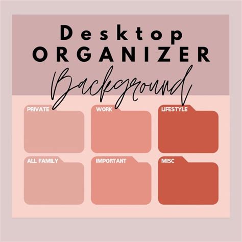 Pink Desktop Organizer Wallpaper Windows Organizer | Etsy