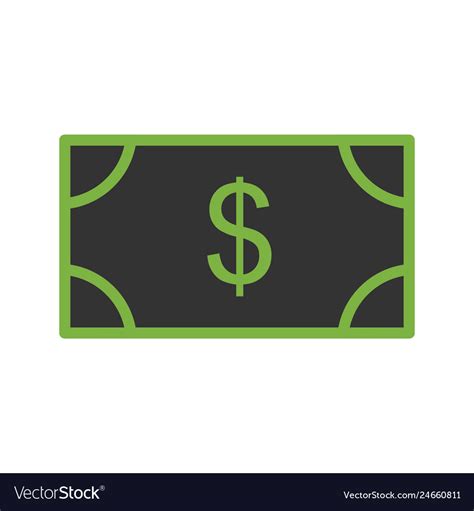 Dollar note icon Royalty Free Vector Image - VectorStock