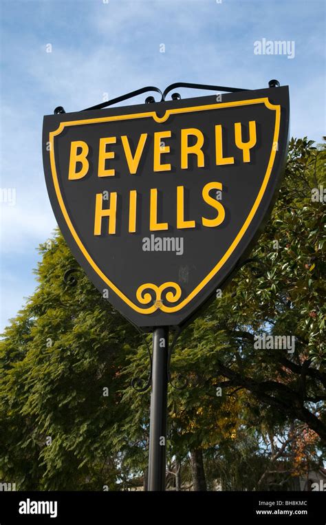 Beverly Hills street sign, Beverly Hills, Los Angeles, California, USA ...