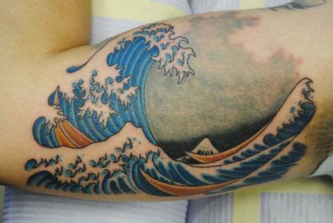 japanese wave tattoo | Tatuajes de olas japoneses