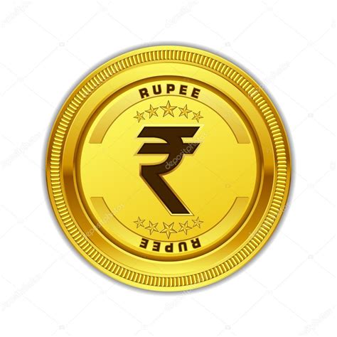 Indian Rupee Currency Sign Gold Coin Vector Icon Stock Vector Image by ...