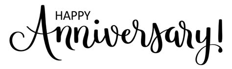 Happy Anniversary Clip Art Black And White