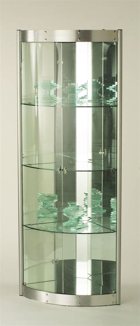 Silver Glass Corner Display Cabinet • Display Cabinet