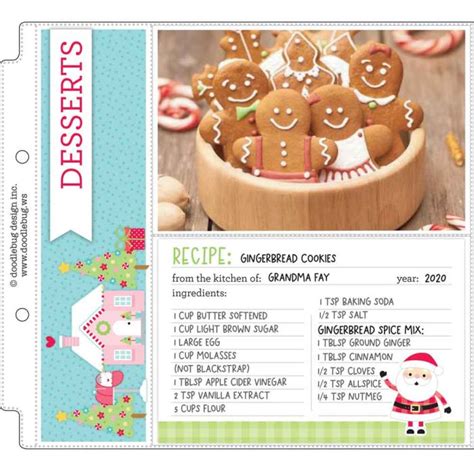 Cheap Candy Cane Lane Recipe Cards - Doodlebug On sale - material-craft.com Free Shipping