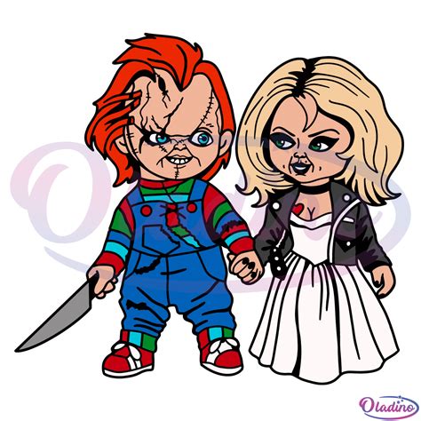 Chucky And Tiffany SVG Digital File, Halloween Svg