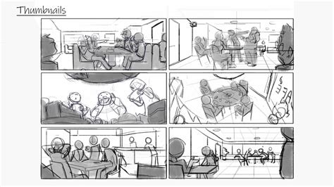 Storyboarding: Coffee Shop scene by Isaac LimWe were tasked to storyboard a scene of 4 friends ...