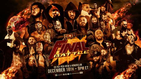 Final Card Announced For ROH Final Battle 2021 Wrestling News - WWE ...