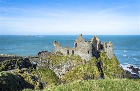 Dunluce Castle Ruins in Northern Ireland Stock Photo - Image of history ...