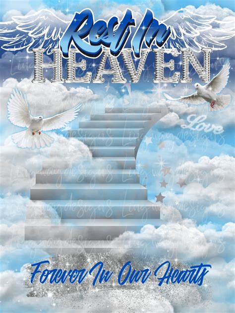 Blue Baby Blue Sky Clouds Heavens Stairway Memorial Background PNG Add ...